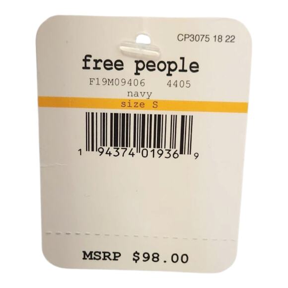 Free People FP One Adella Burnout Velvet Slip Lace Navy Blue Dress Sz Small NWT - Picture 6 of 6